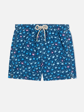 Short de bain garçon à imprimé crabes multicolores 