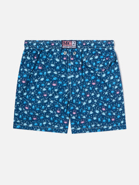 Short de bain garçon à imprimé crabes multicolores 