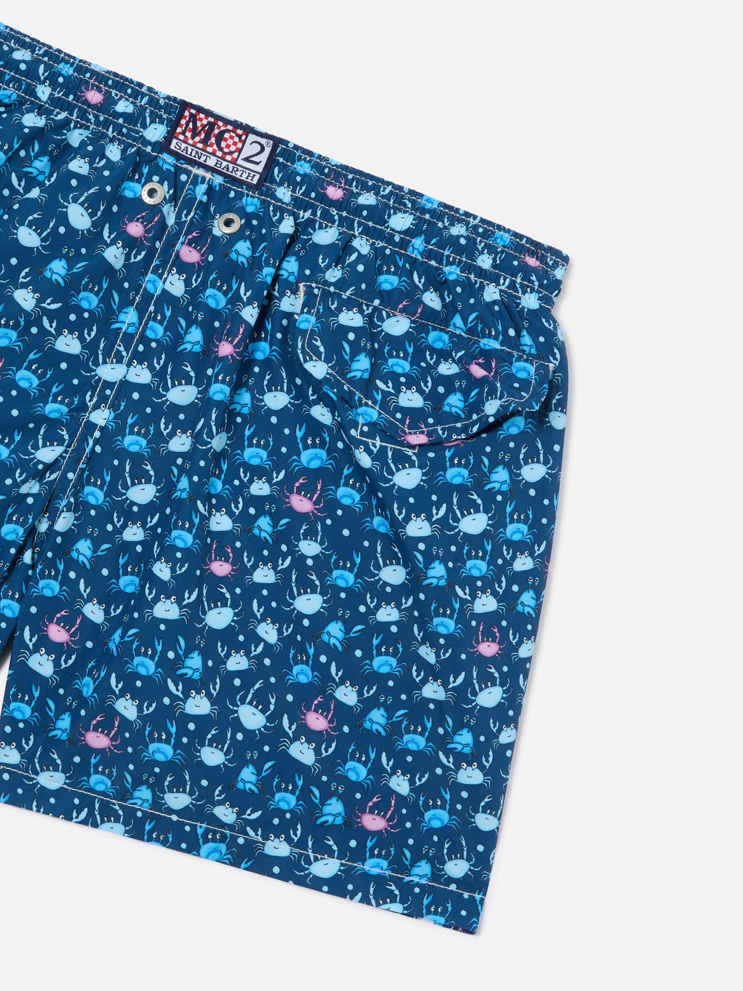 Short de bain garçon à imprimé crabes multicolores 