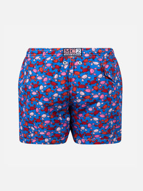 Boy lightweight fabric swim-shorts Jean Lighting with crabs print - MC2 Saint Barth