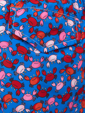 Boy lightweight fabric swim-shorts Jean Lighting with crabs print - MC2 Saint Barth