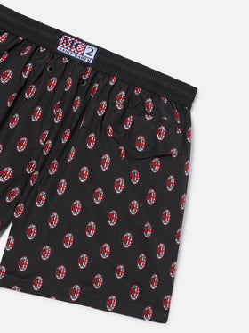 Jean Lighting lightweight fabric swim shorts with Milan logo print|AC MILAN SPECIAL EDITION