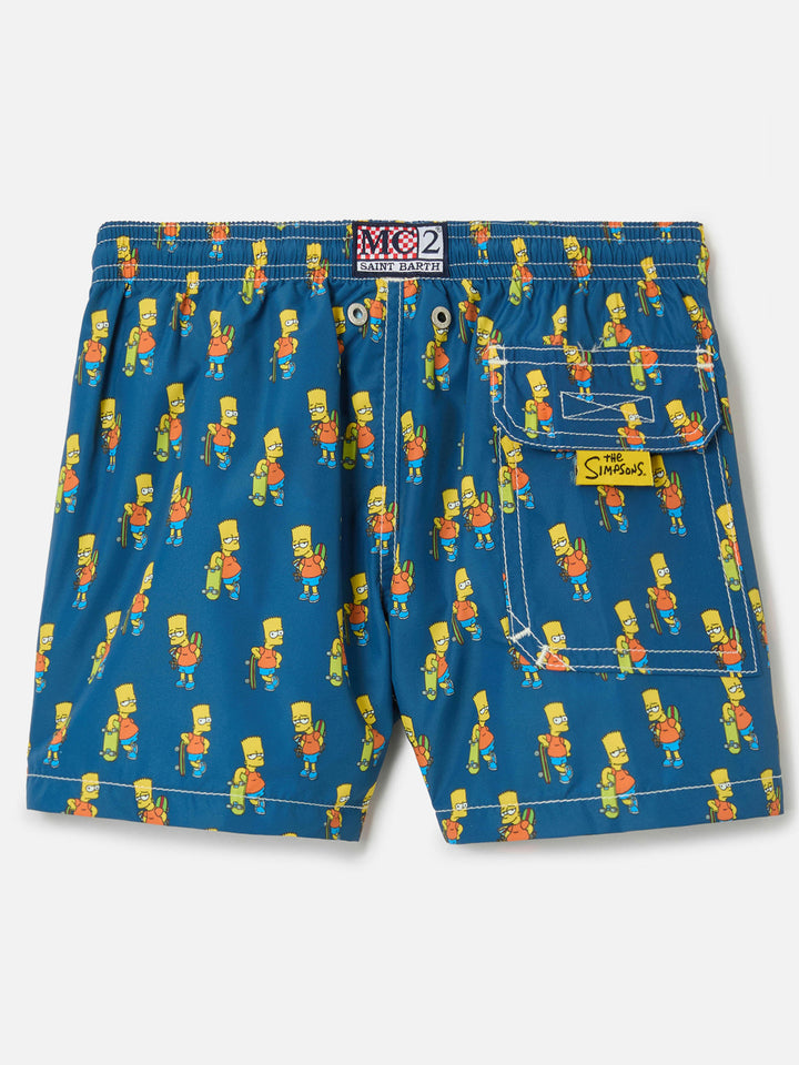 Short de bain garçon en tissu léger avec imprimé skater Bart | THE SIMPSONS SPECIAL EDITION 