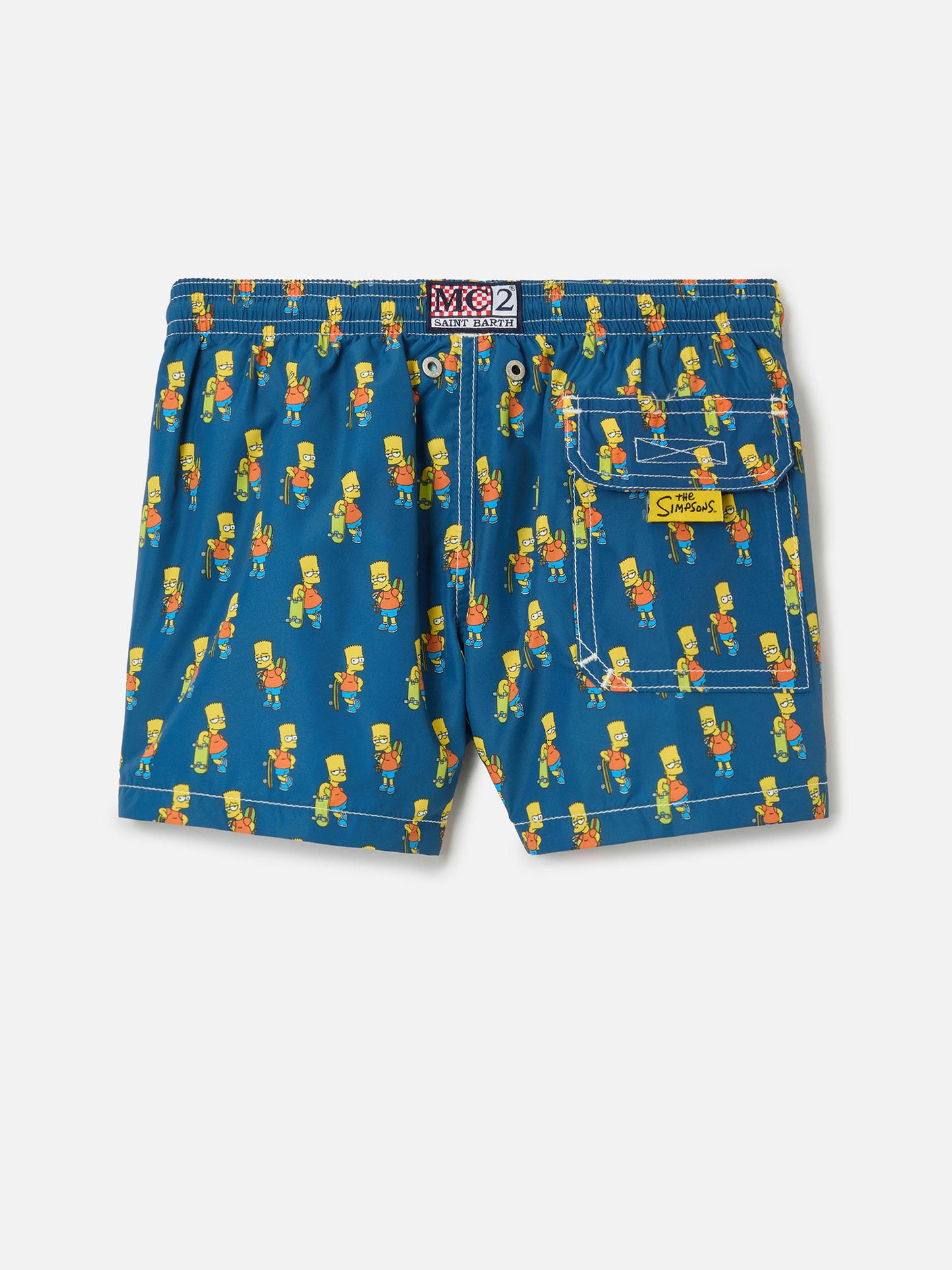 Short de bain garçon en tissu léger avec imprimé skater Bart | THE SIMPSONS SPECIAL EDITION 