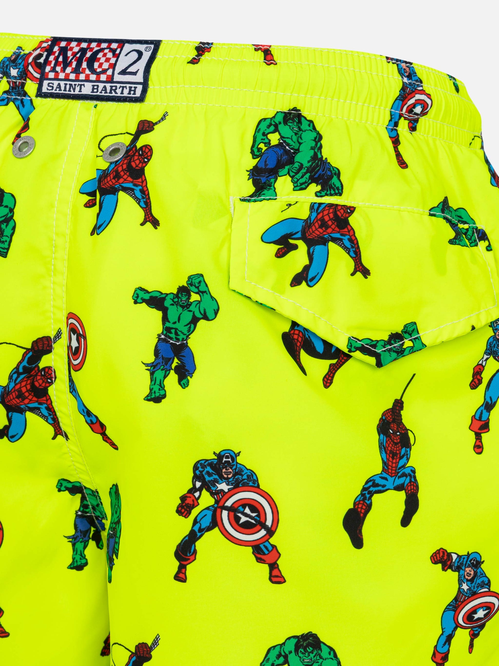 Jean Lighting lightweight fabric swim shorts with Super Heroes print | MARVEL SPECIAL EDITION - MC2 Saint Barth