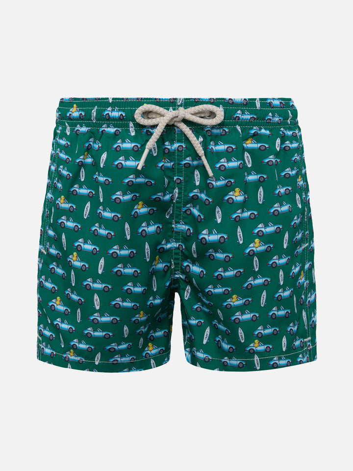 Costume mare Jean Lighting in tessuto leggero con stampa spiaggia