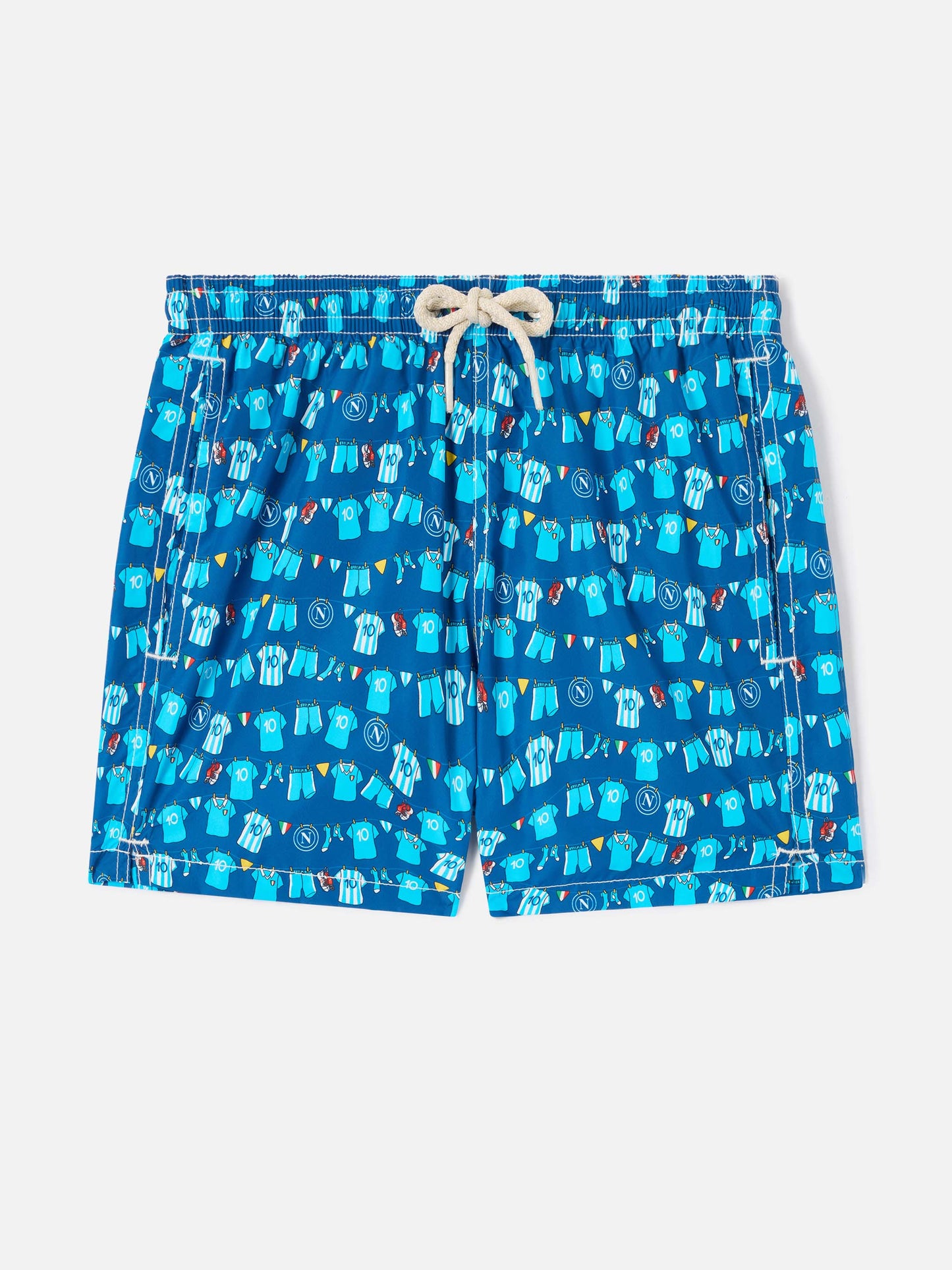 Badeshorts Jean Lighting mit SSC Napoli Balconi Allover-Print | SSC NAPOLI SPECIAL EDITION 