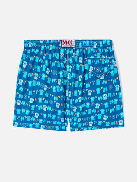 Badeshorts Jean Lighting mit SSC Napoli Balconi Allover-Print | SSC NAPOLI SPECIAL EDITION 