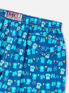 Badeshorts Jean Lighting mit SSC Napoli Balconi Allover-Print | SSC NAPOLI SPECIAL EDITION 