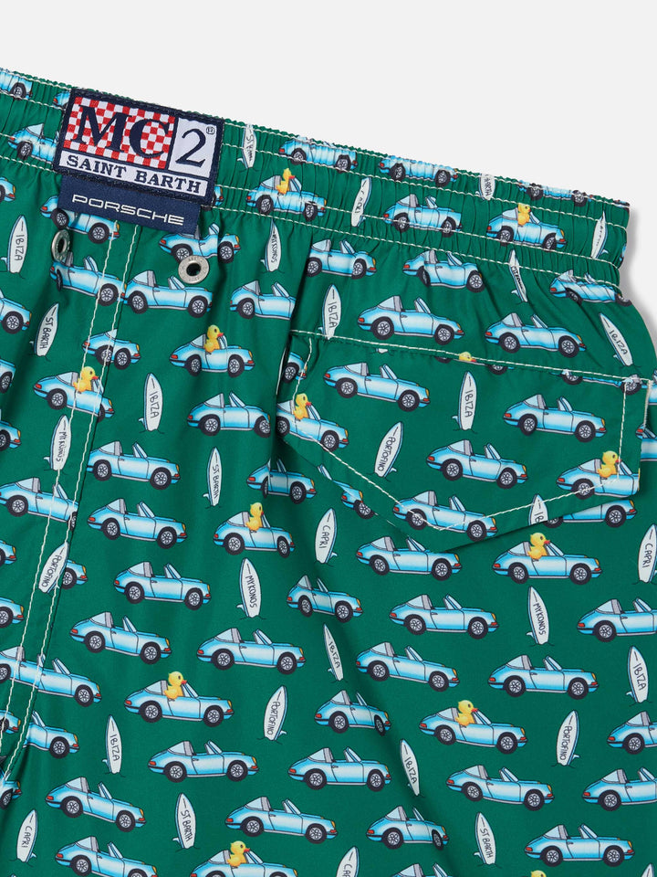 Short de bain Green Jean Lighting avec imprimé plage sign 