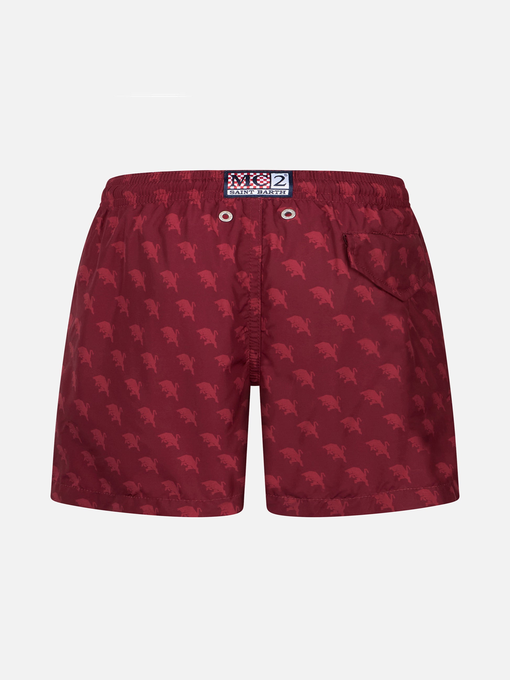 Boy lightweight fabric swimshorts with TORINO print | AC TORINO SPECIAL EDITION - MC2 Saint Barth