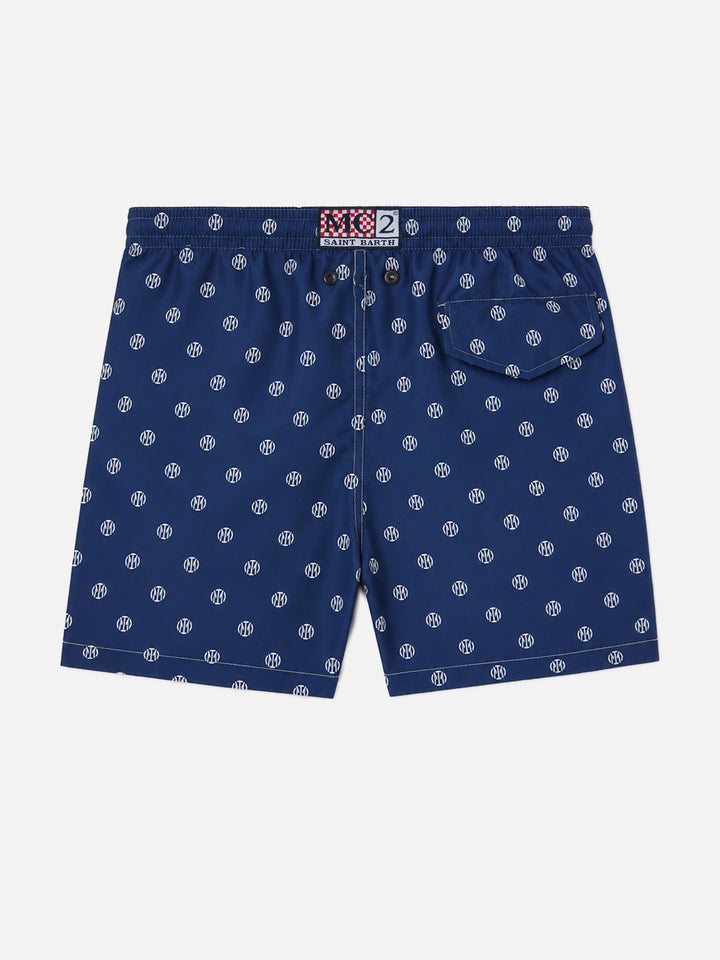 Jean lightweight fabric swim shorts with Inter logo print | INTER FC SPECIAL EDITION