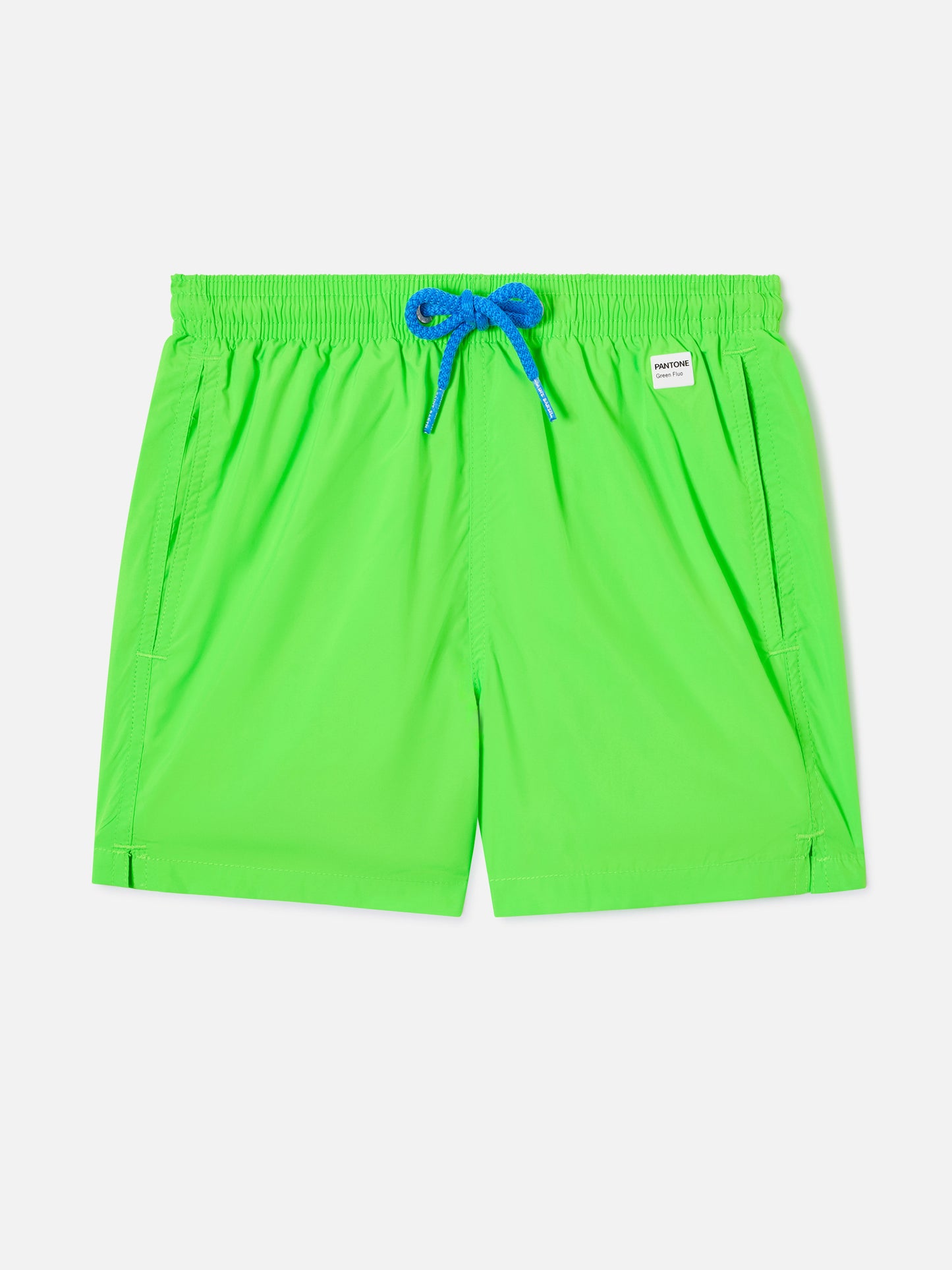 Costume da bagno da bambino in tessuto leggero verde fluo Jean Lighting Pantone | EDIZIONE SPECIALE PANTONE