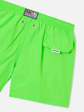 Costume da bagno da bambino in tessuto leggero verde fluo Jean Lighting Pantone | EDIZIONE SPECIALE PANTONE