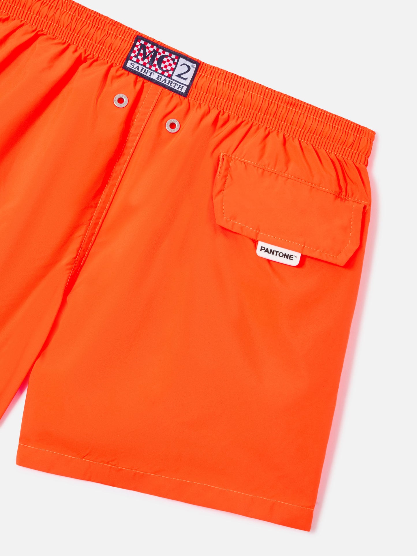 Short de bain léger orange fluo Jean Lighting Pantone | PANTONE® SPECIAL EDITION 