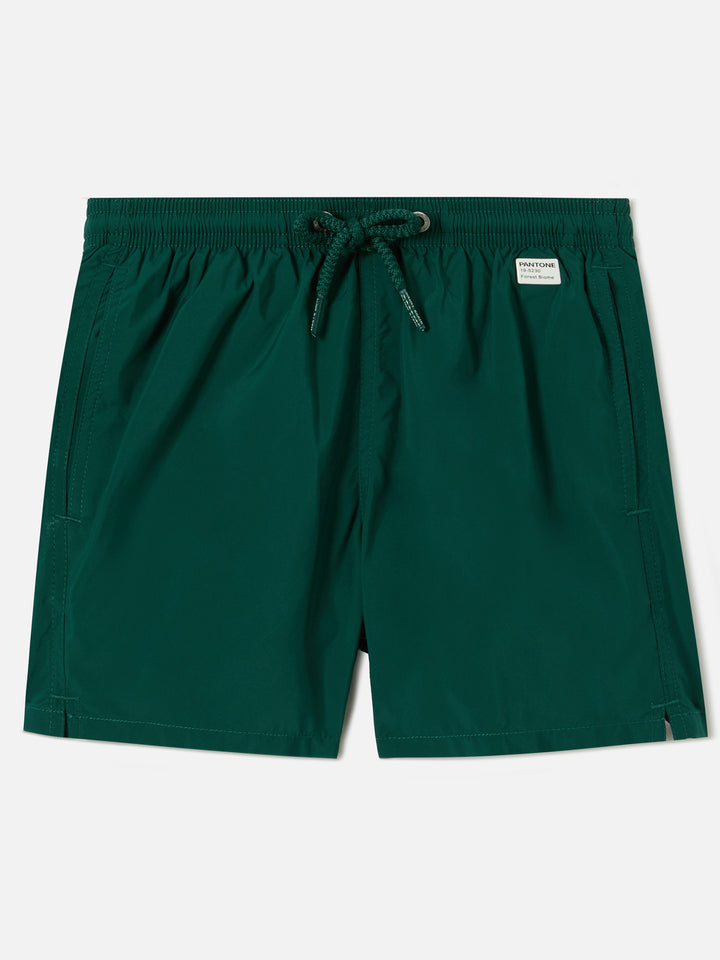 Short de bain Jean Lighting Pantone uni British Green 