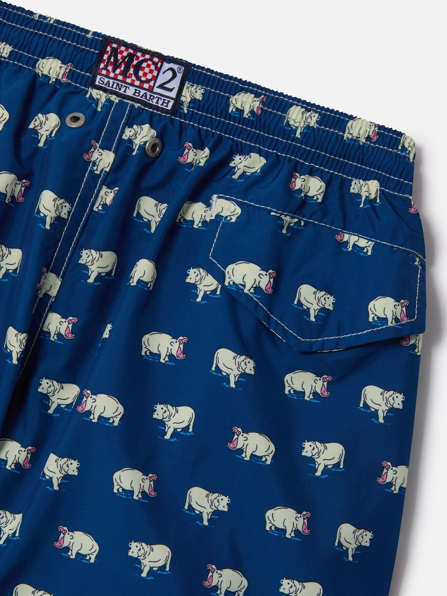 Short de bain léger Jean Lighting 70 avec imprimé hippopotame 