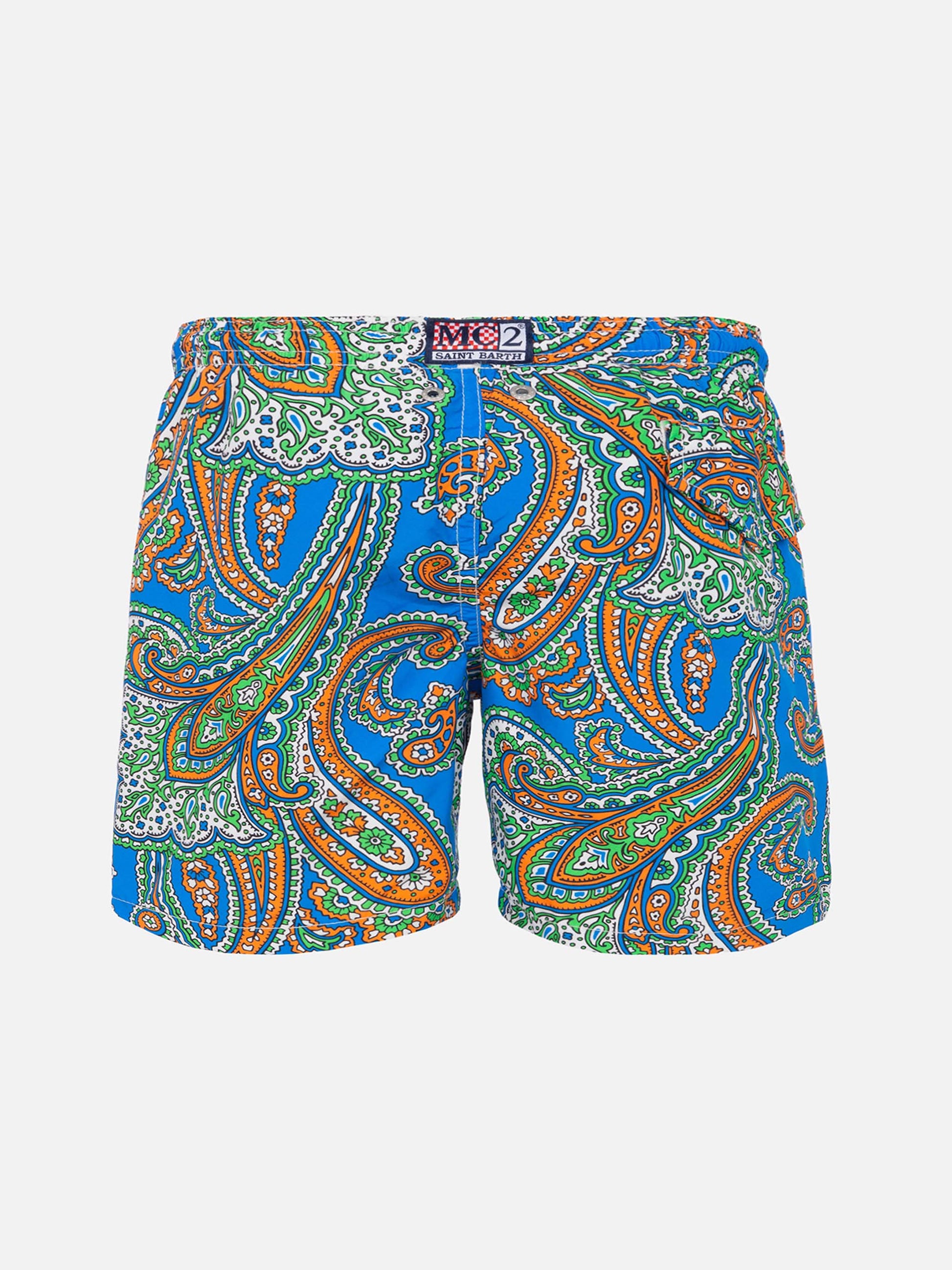 Boy swim shorts with paisley print - MC2 Saint Barth
