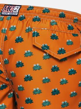 Jean Lighting 70 lightweight swim shorts with frogs print