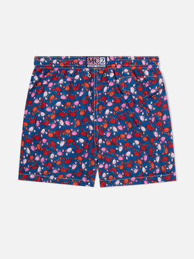 Bañador short para niño con estampado de cangrejos 
