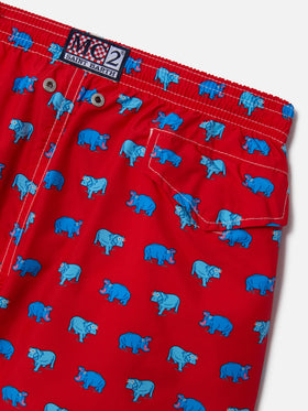 Maillot de bain léger Jean Lighting 70 avec imprimé hippopotame 