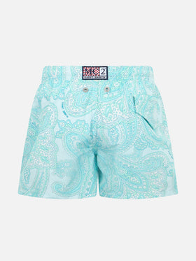 Boy lightweight fabric swim-shorts Jean Lighting 70 with paisley print - MC2 Saint Barth