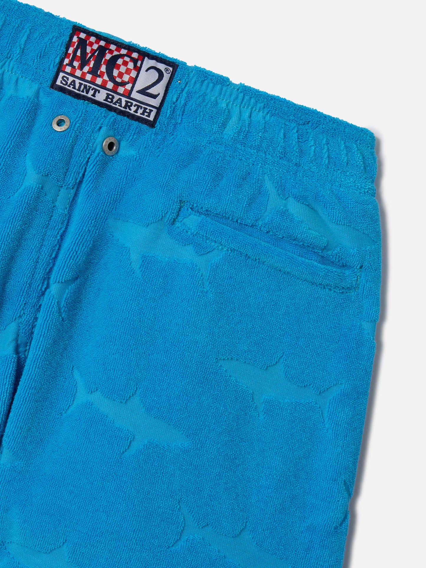 Bañador para niño con tiburones en relieve de rizo 