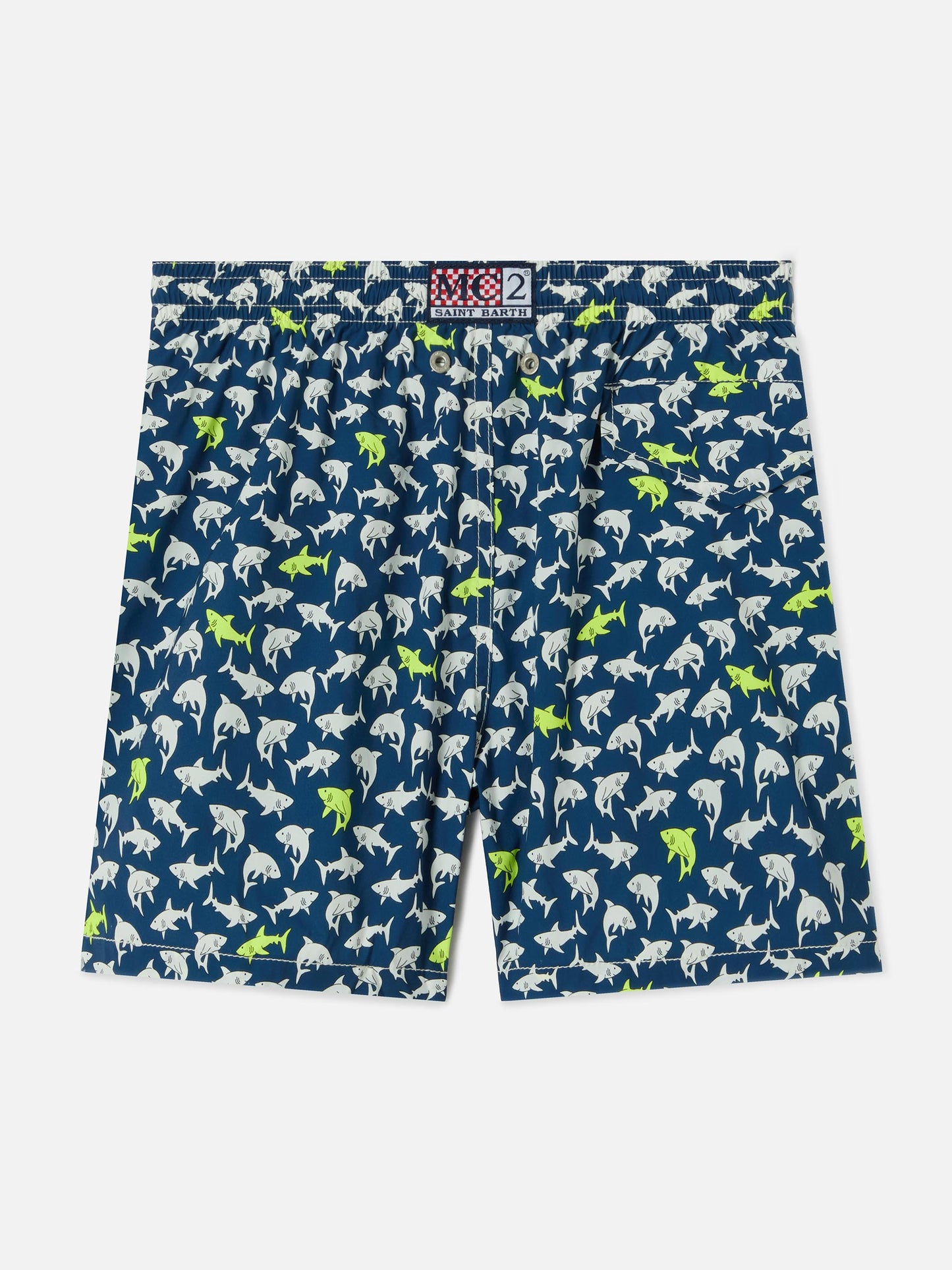 Jean Lighting Stretch swim shorts with all-over sharks print
