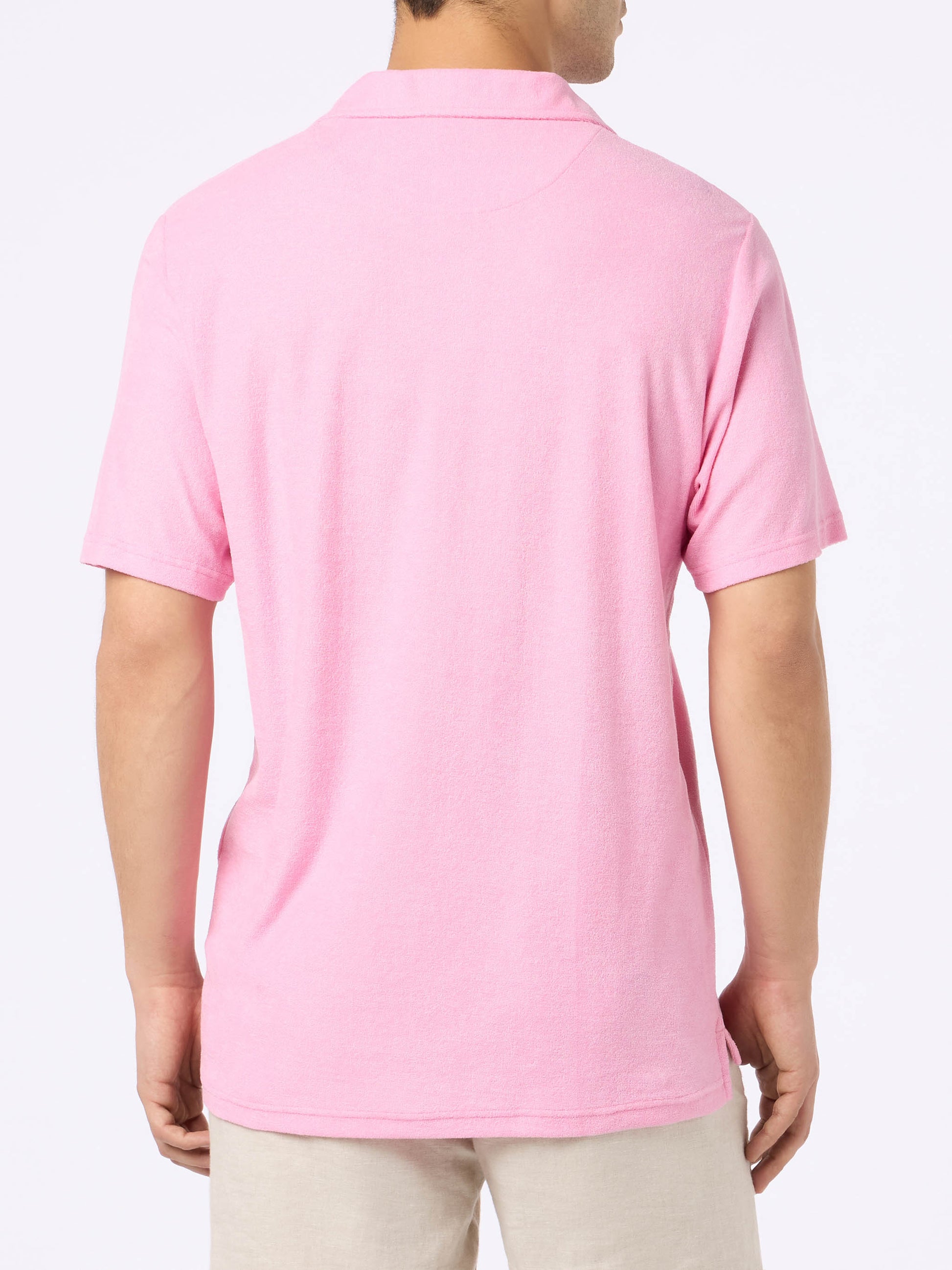 Man pink terry polo shirt Jeremy - MC2 Saint Barth