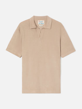 Beige Jeremy polo in terry-effect cotton