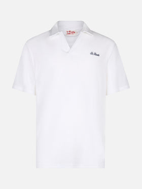 Man white terry polo shirt Jeremy - MC2 Saint Barth