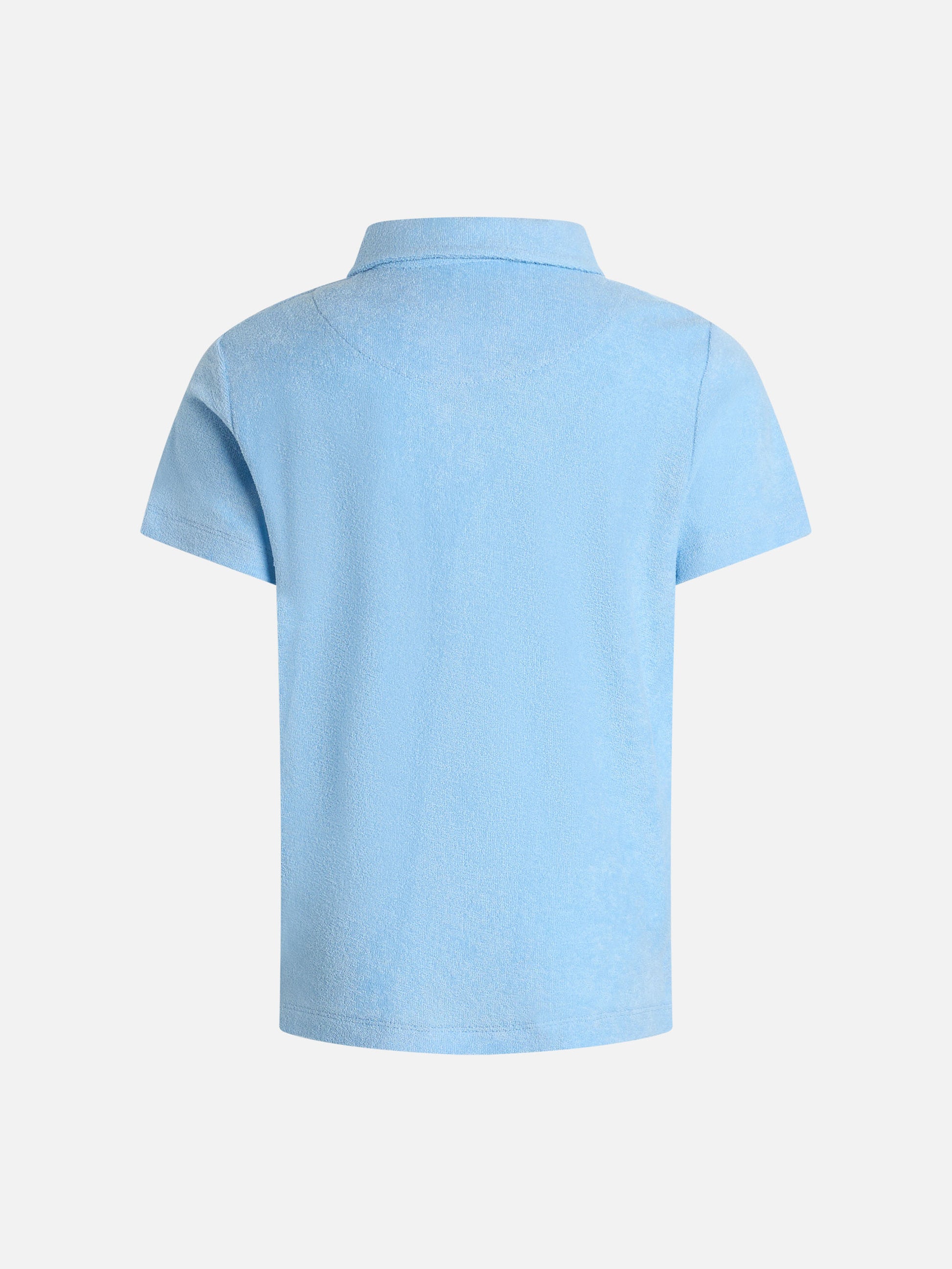 Boy light blue terry polo shirt Jeremy Jr - MC2 Saint Barth
