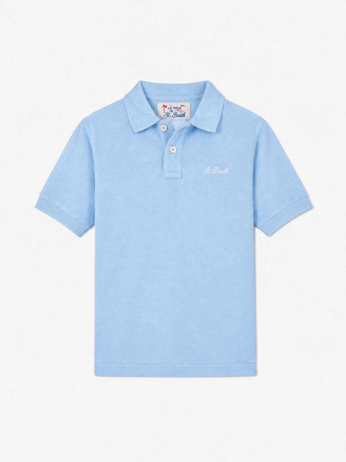 Light blue Jeremy Jr terry polo shirt