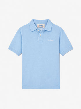 Light blue Jeremy Jr terry polo shirt