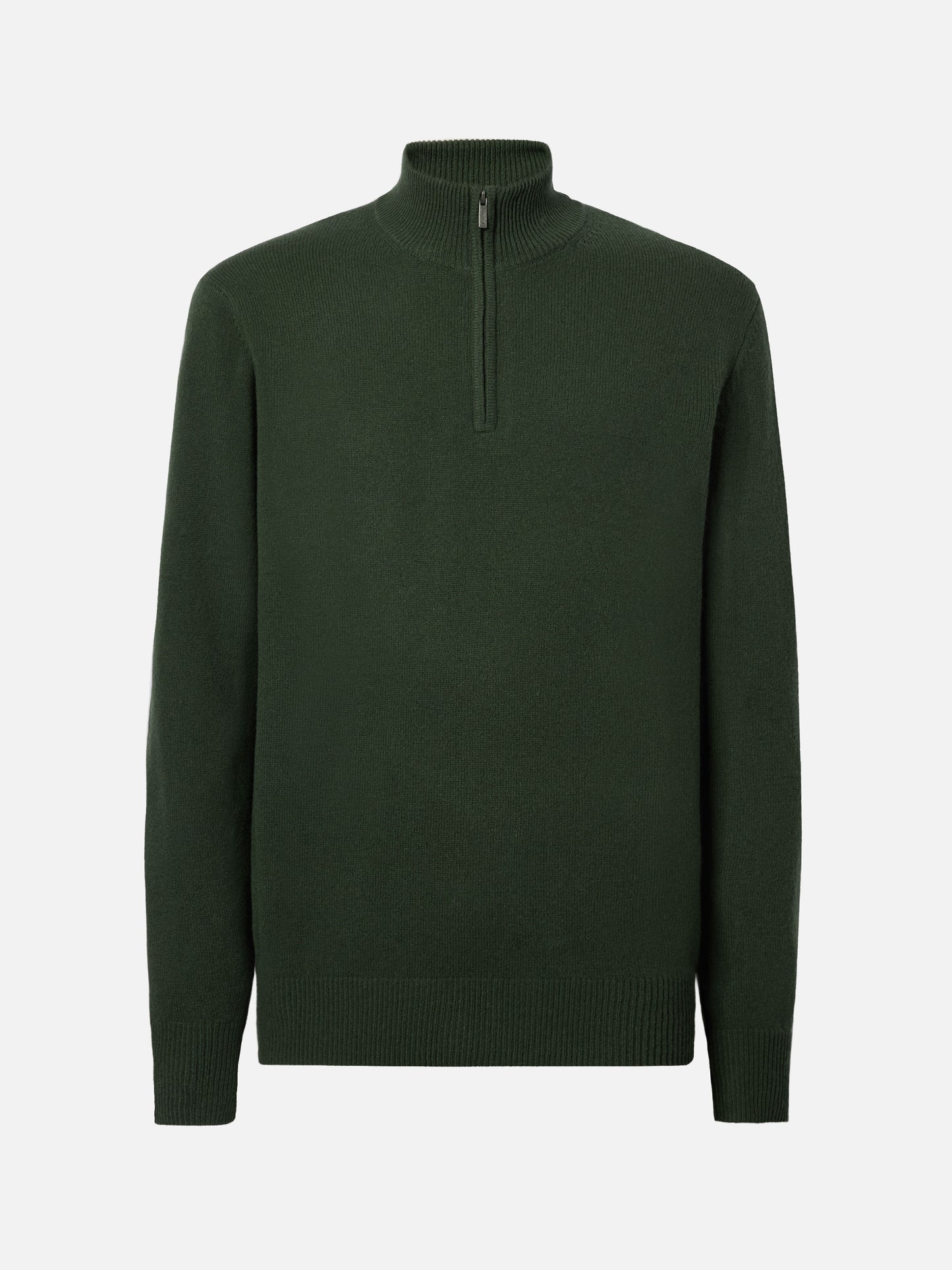 Jermyn half-zip sweater in 100% lambswool moss green