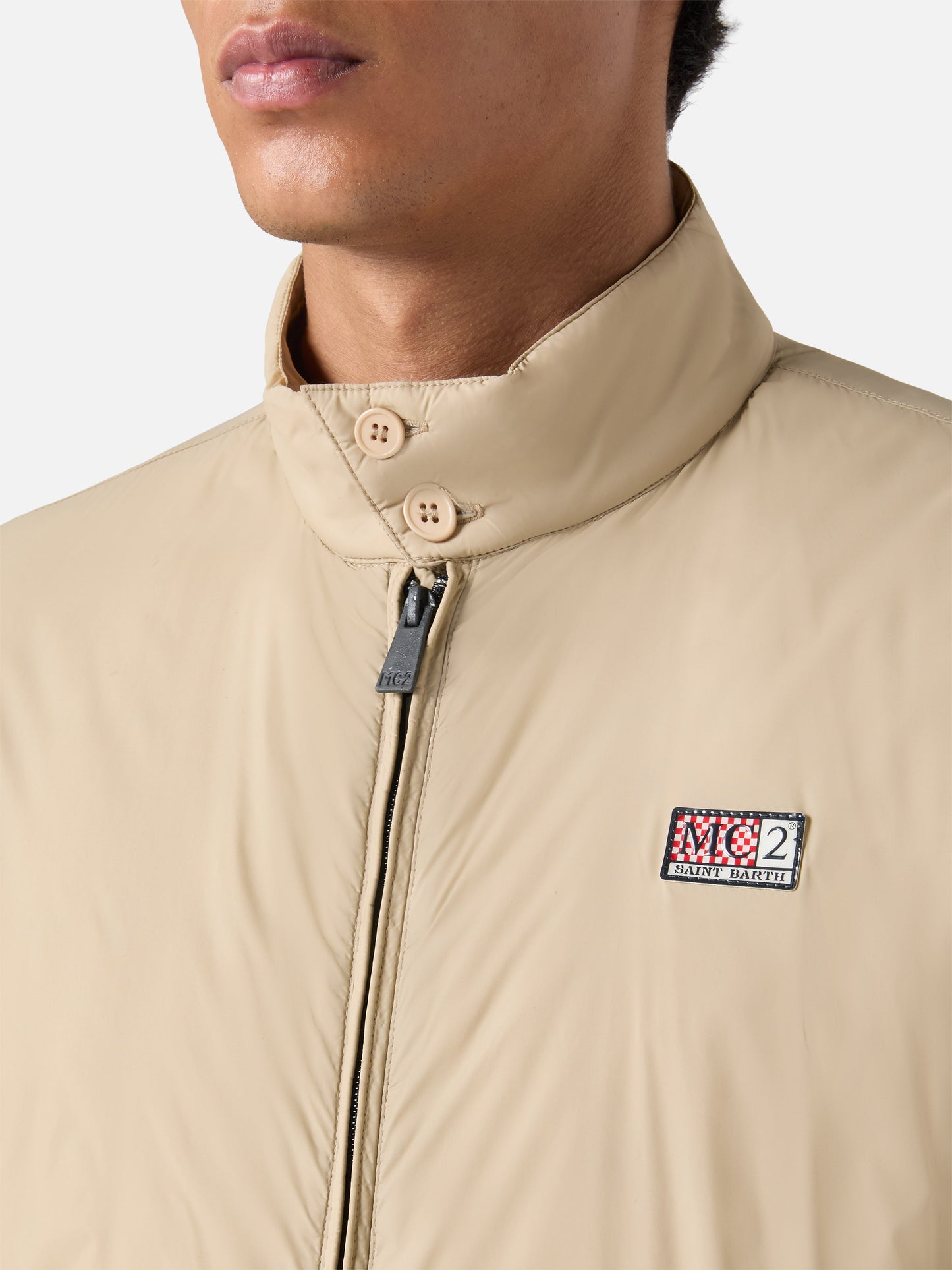 Jet lightweight bomber jacket in beige