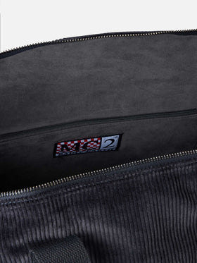 Navy blue corduroy travel duffel bag Jetleg
