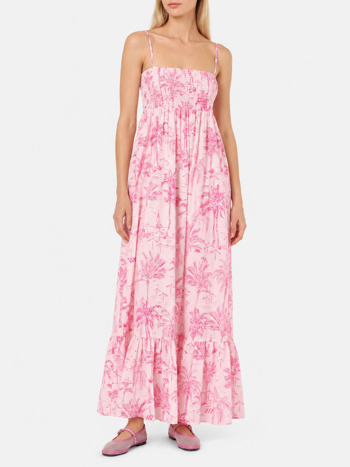 Cotton Jemma dress with smocked embroidery