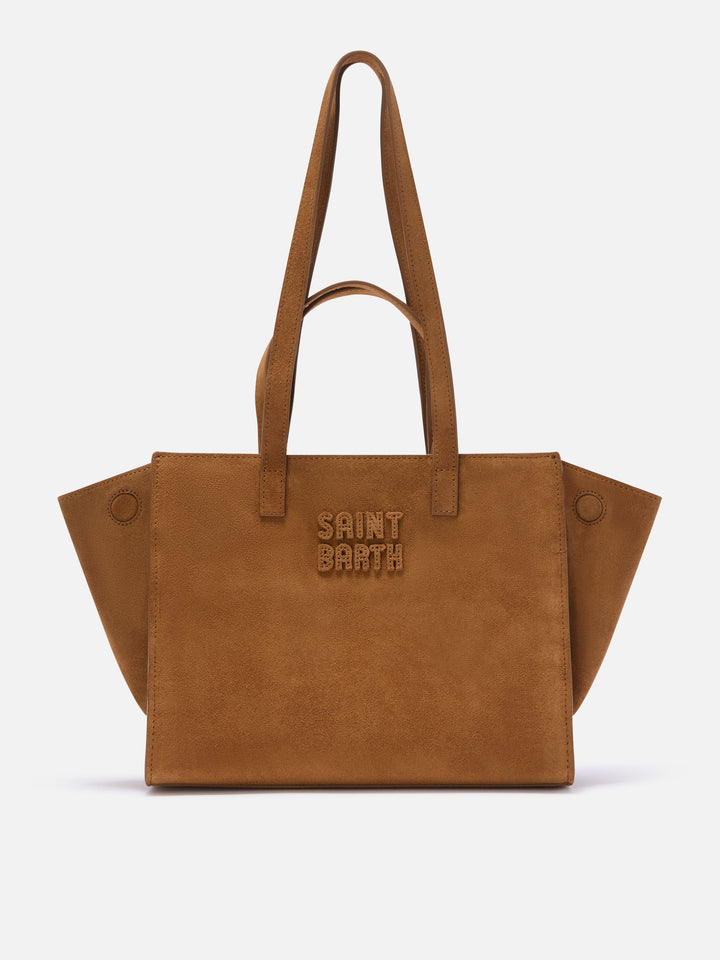 Sac Nut Medium Jour en daim avec broderie logo 