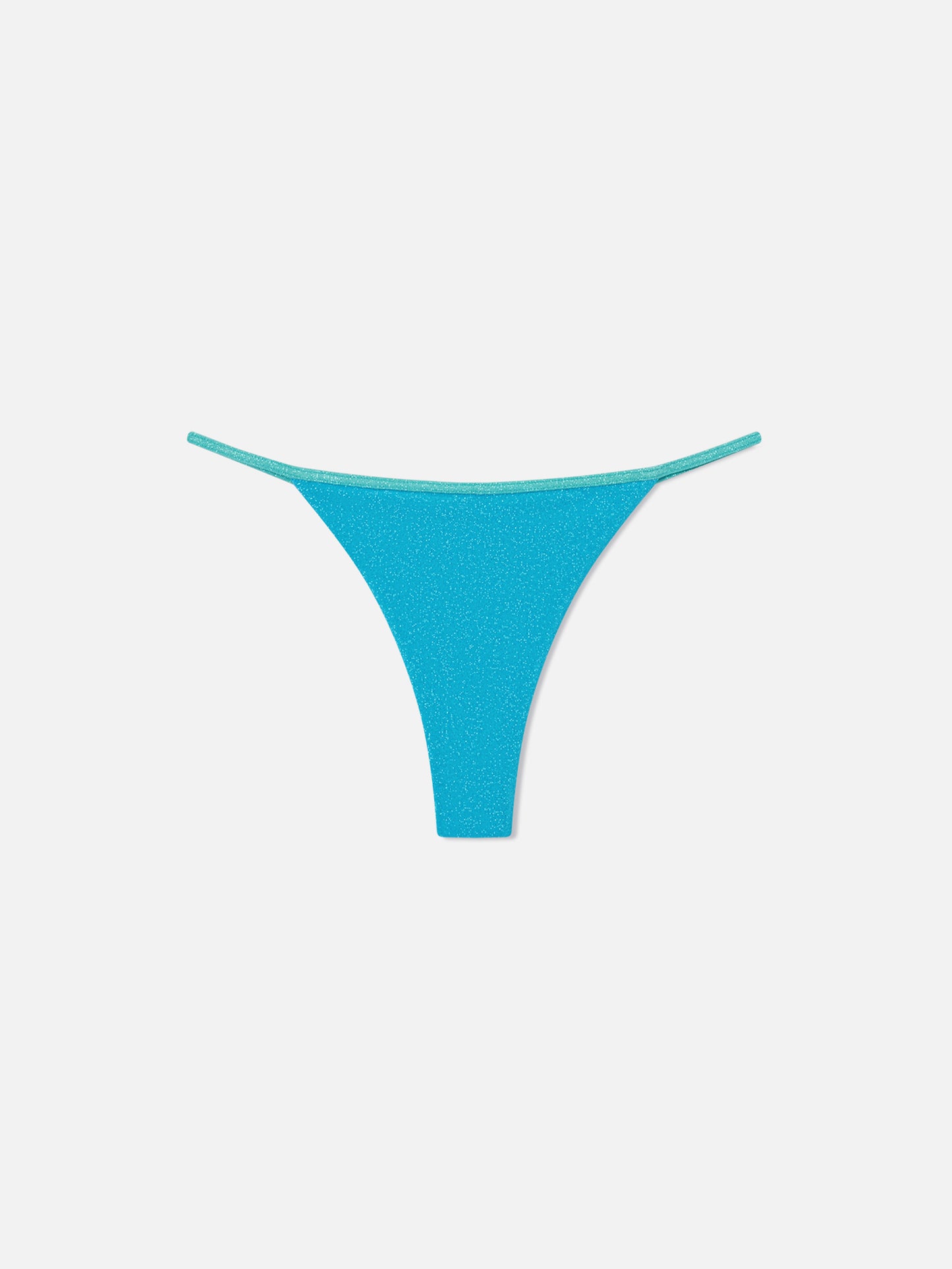 Bas de bikini Jodene en lurex turquoise 