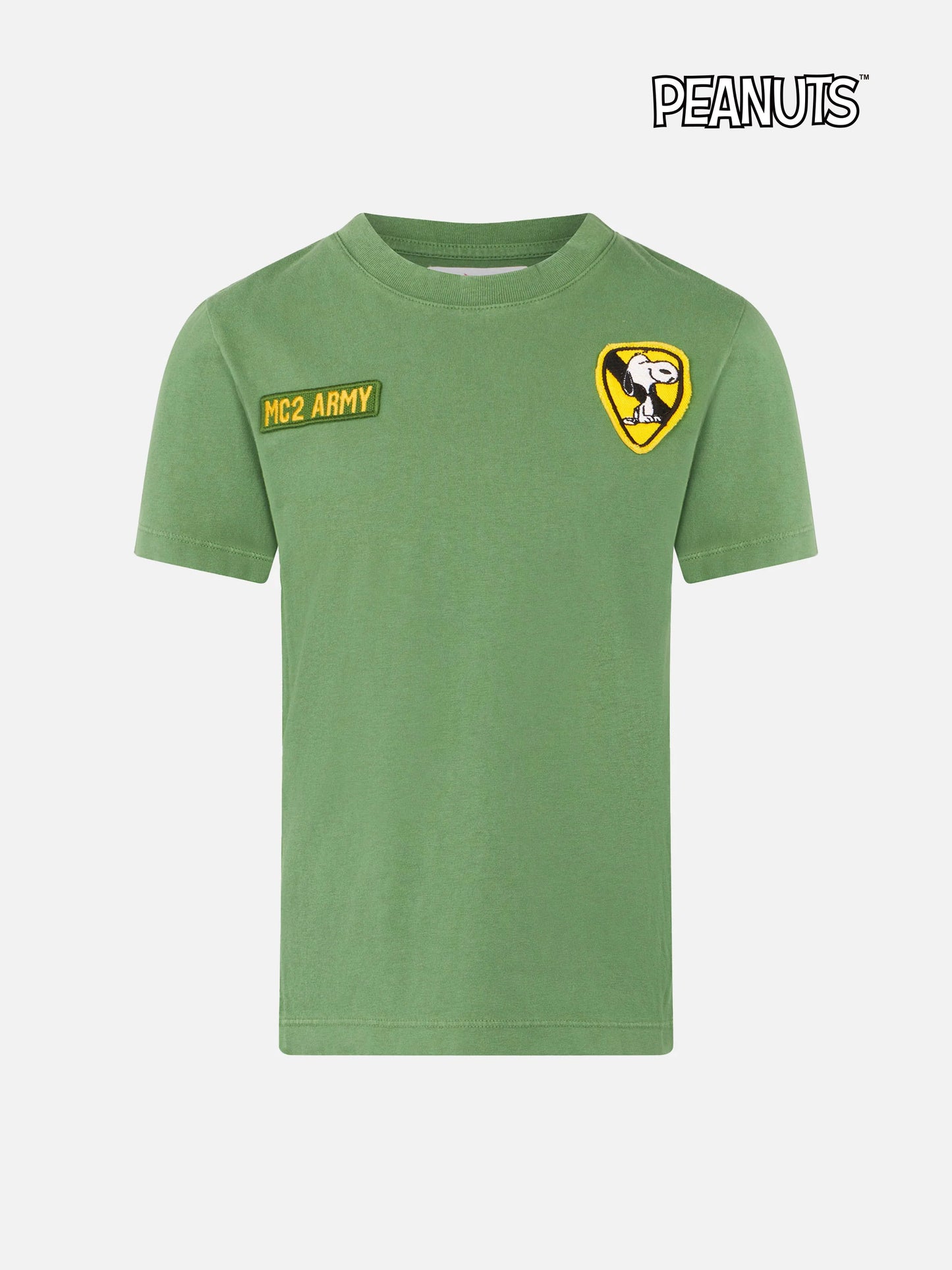 Boy military green t-shirt with Snoopy print | SNOOPY - PEANUTS™ SPECIAL EDITION