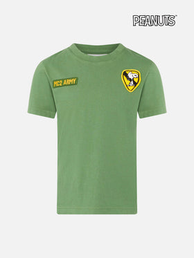 Boy military green t-shirt with Snoopy print | SNOOPY - PEANUTS™ SPECIAL EDITION