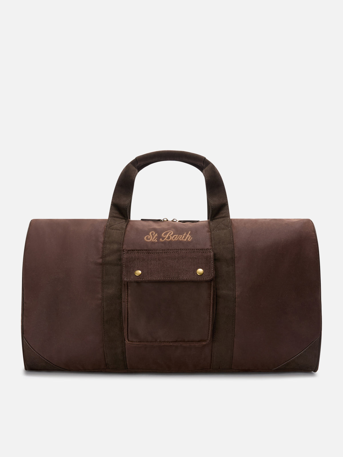 Bolsa de viaje Brown Jetleg encerada con bordado del logo 