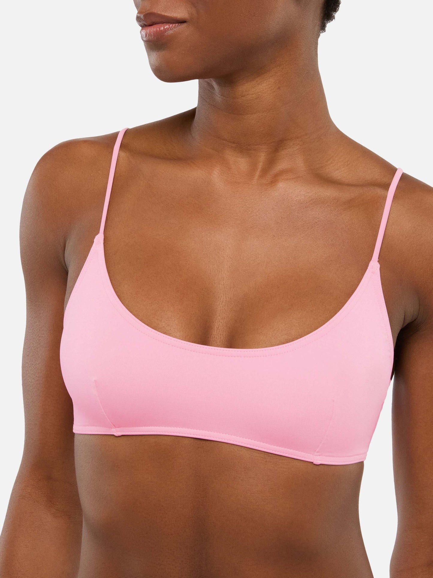 Klassische Badehose „Lido“ in Rosa – Strand-Bralette „Judy“ in Rosa