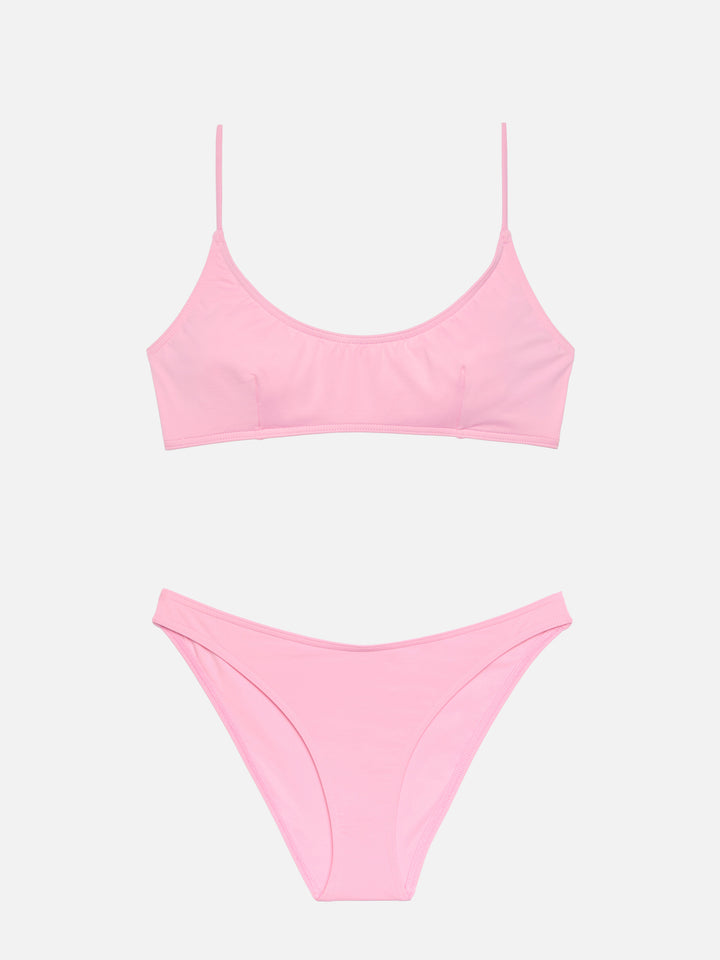 Klassische Badehose „Lido“ in Rosa – Strand-Bralette „Judy“ in Rosa