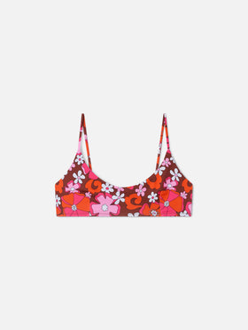 Bralette-Bikinioberteil Judy mit floralem Print 