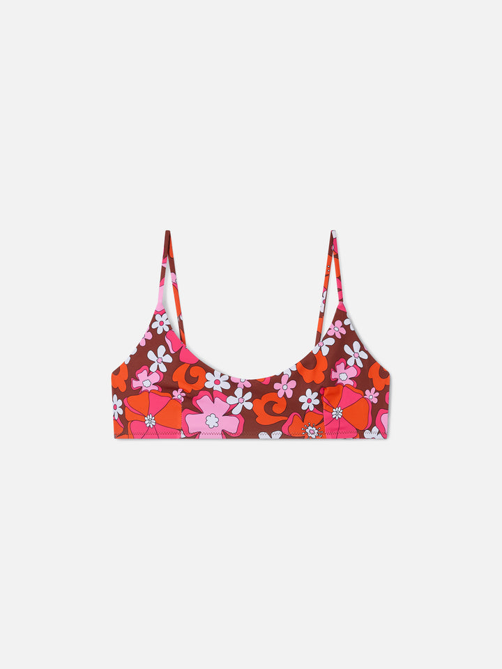 Haut de bikini brassière Judy à imprimé floral 
