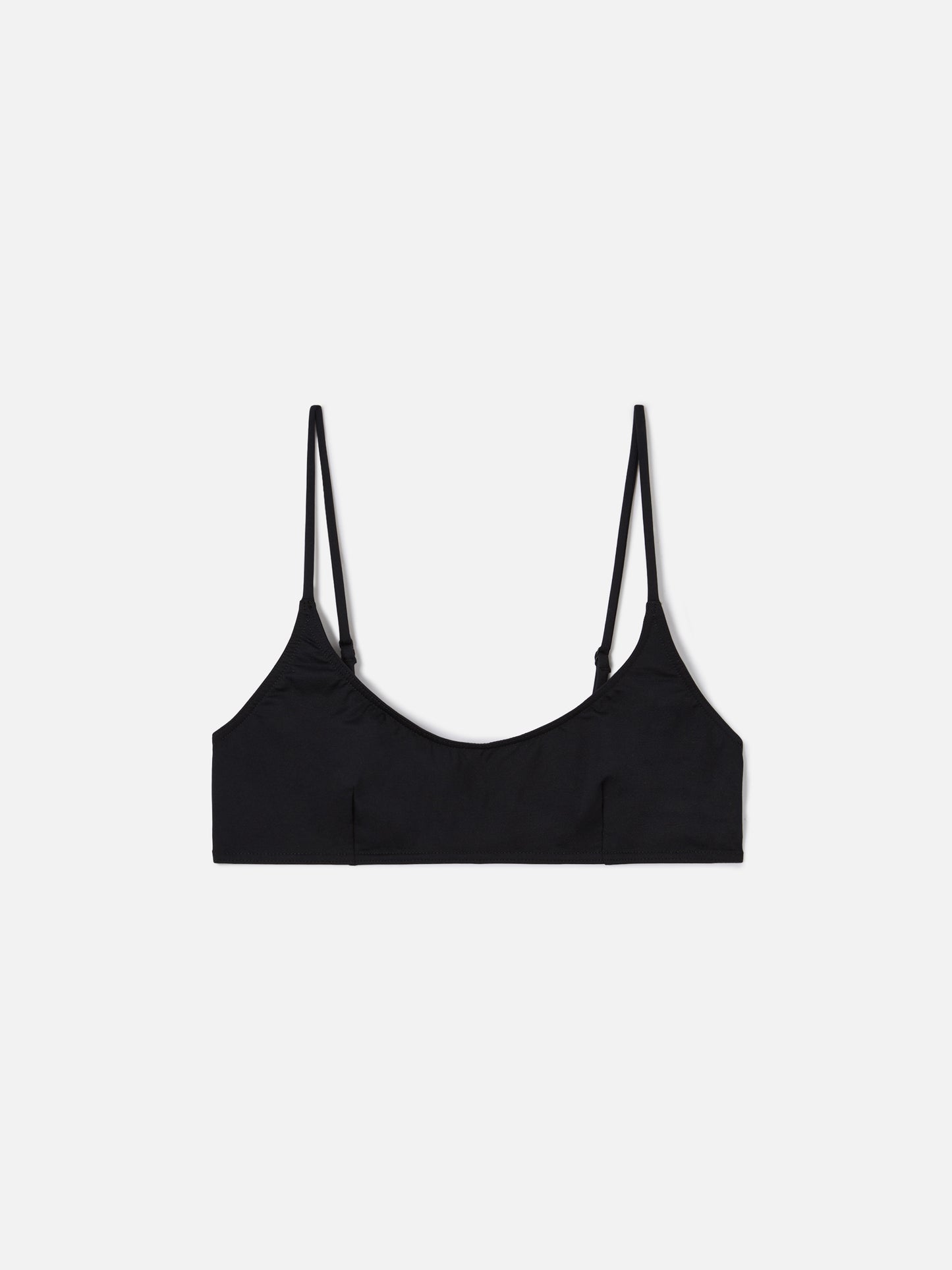 Judy bralette bikini top in solid black