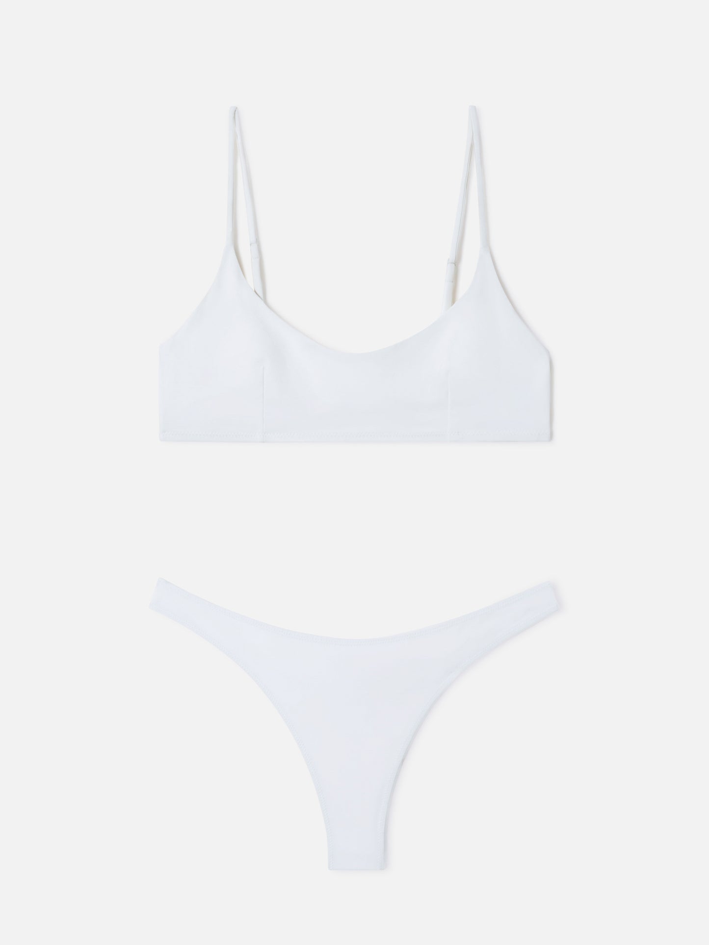 Judy Naomi weißes Bralette-Bikini 