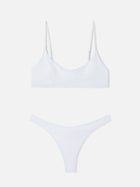 Judy Naomi weißes Bralette-Bikini 